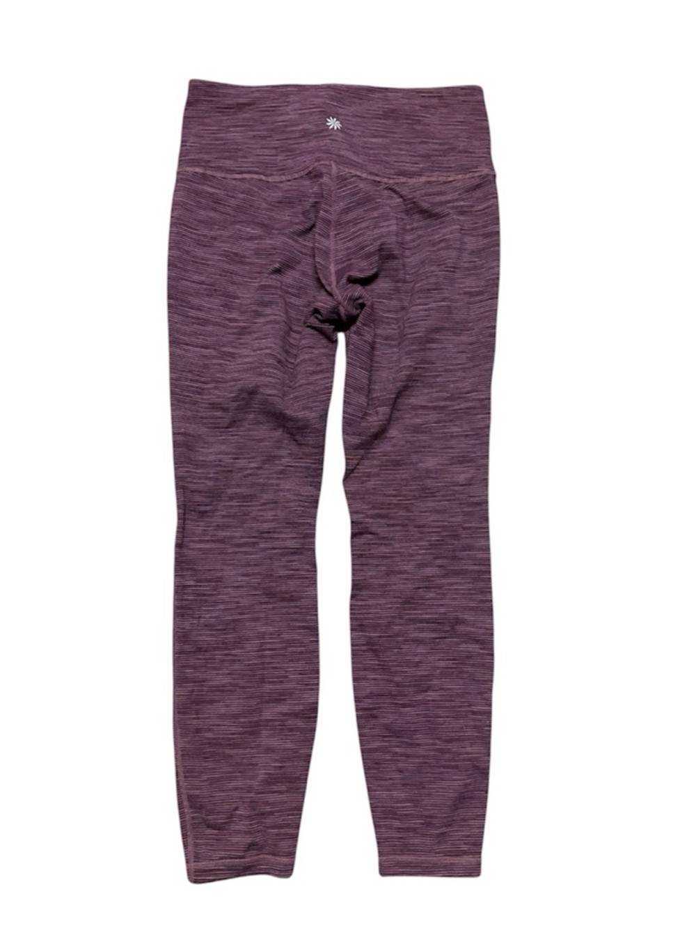 Athleta Athletic Leggings In Maroon/Burgundy Stripes Size Medium - Picture 3 of 4